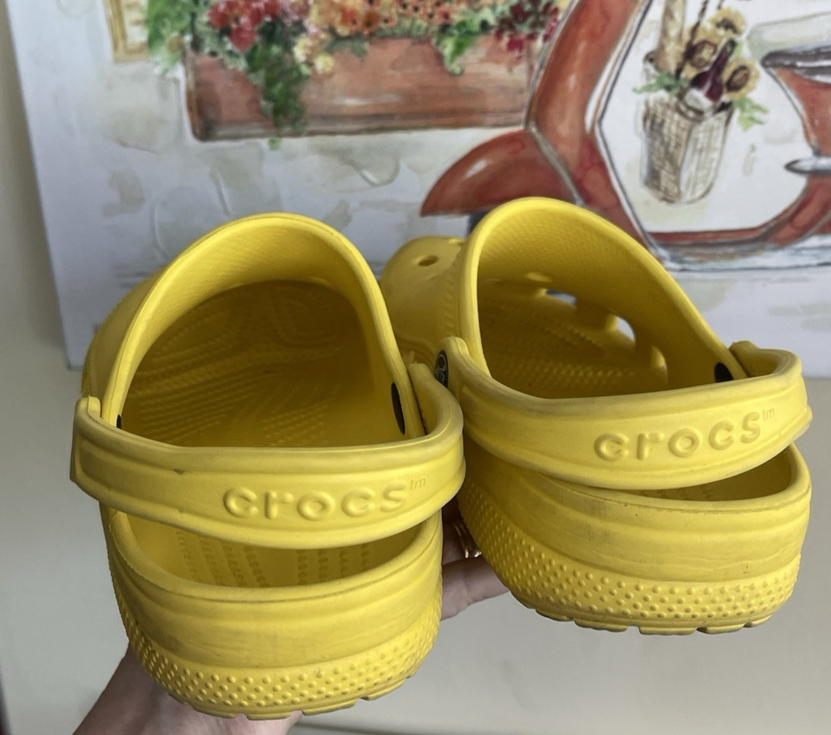 Crocs Classic Clogs Comfort Slip On Yellow Casual Shoes W 9 M 7 Water Shoes