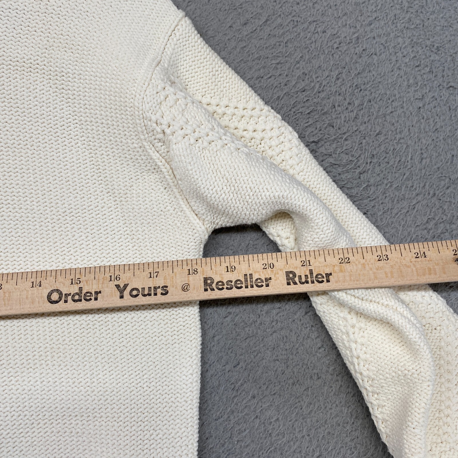 Everlane Sweater Womens Small Boxy Mock Neck Cream Knit Neutral Pullover Ivory