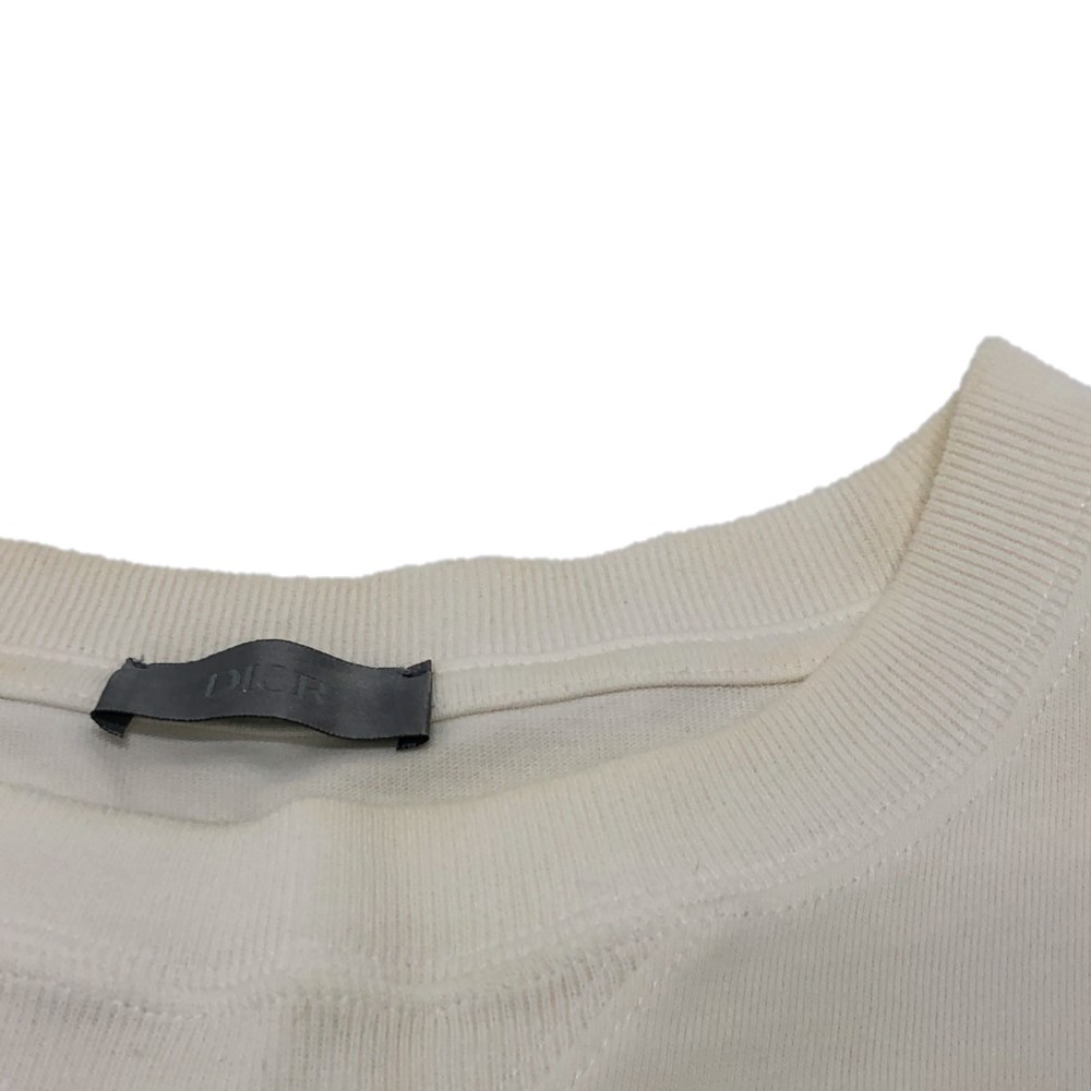 Dior 243J685B0 logo embroidery Apparel Tops Short Sleeve T-Shirt cotton White