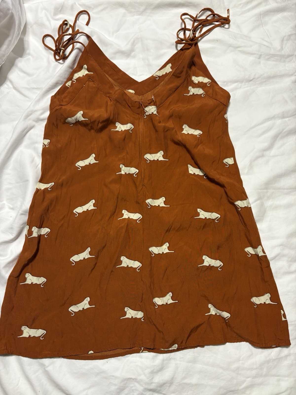 Rue Stiic Terracotta Panther Dress (Size S)
