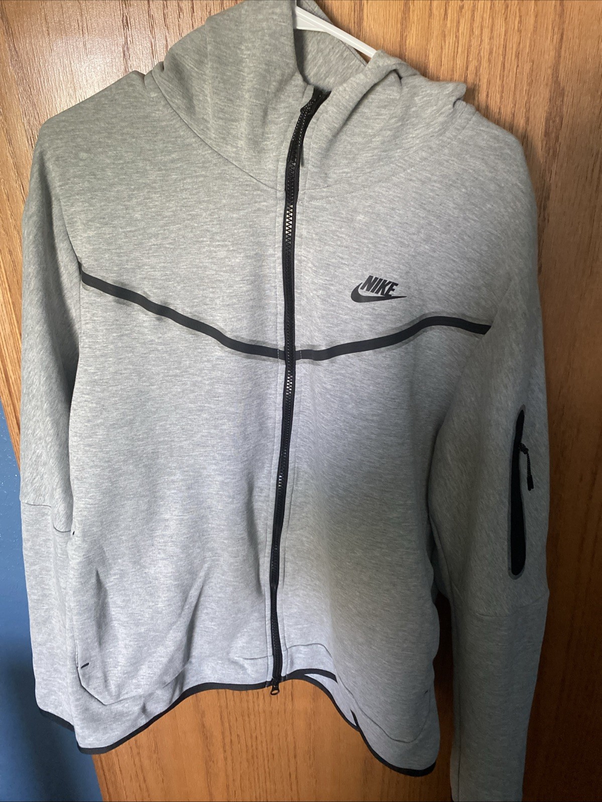 Nike Grey Tech Fleece Full Zip Hoodie Size XL