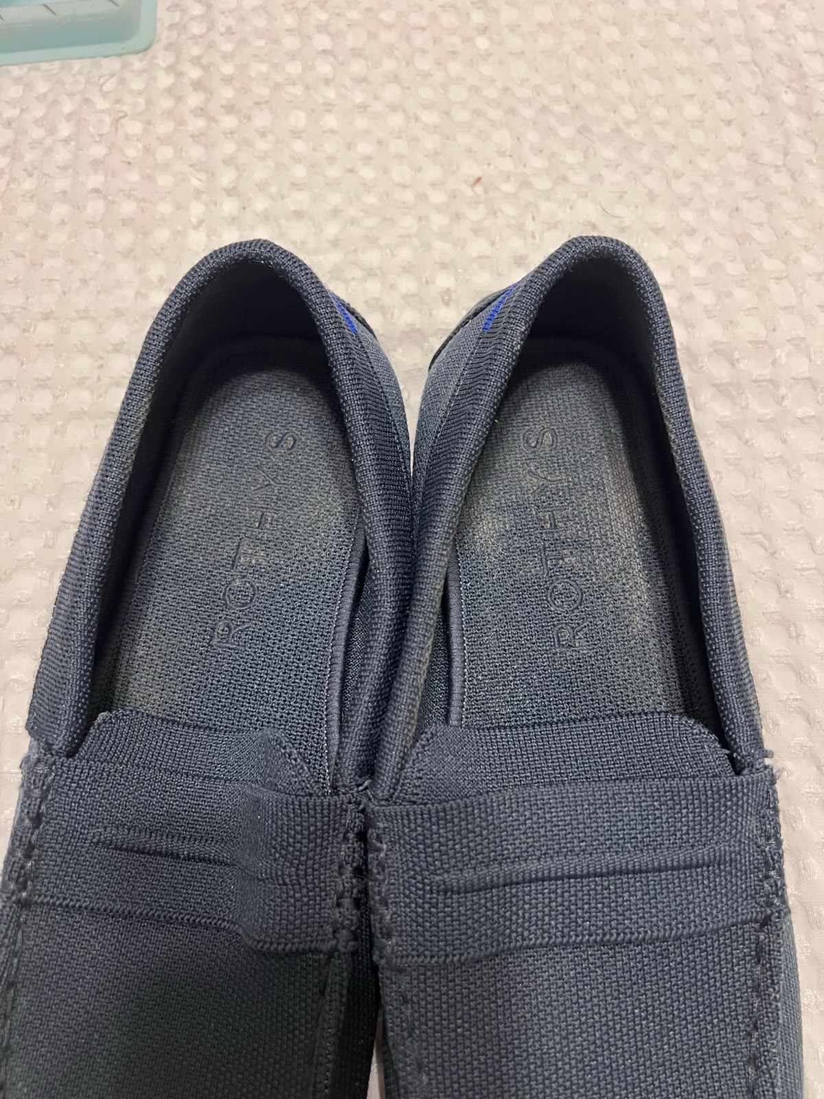 Rothy’s Women’s Blue Knit Slip-On Loafer Flats Round Toe Rubber Sole 11