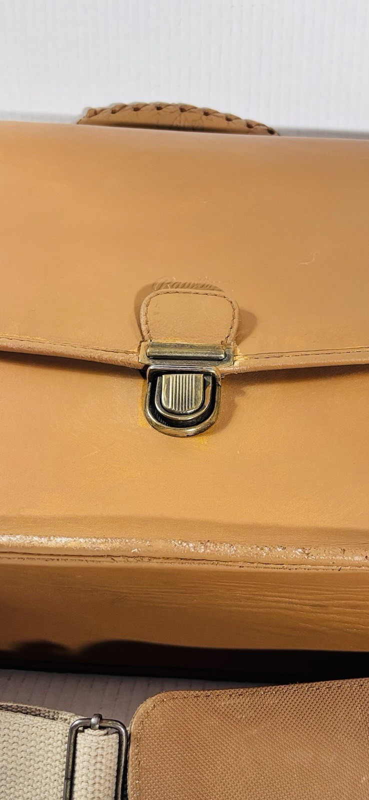 Rawlings Baseball Glove Bag Briefcase Leather Carry-On Travel Tan Vintage