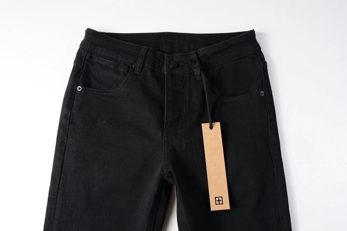 New KSUBI Men’s Fashion Splash-ink Slim Fit jeans Black Simple Leisure Pants
