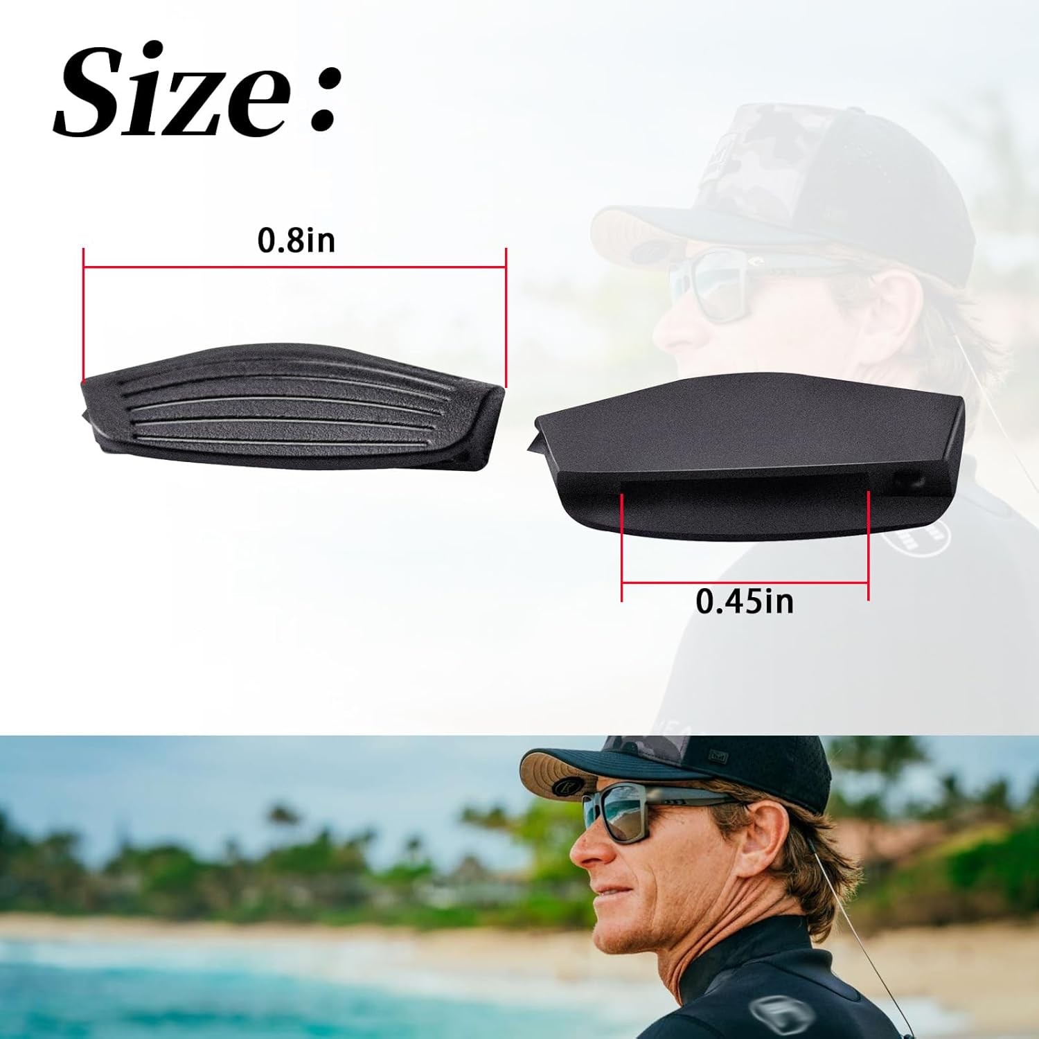 RZP2926AA Soft Rubber Replacement Nose Pads For Costa Del Mar Paunch / Paunch XL