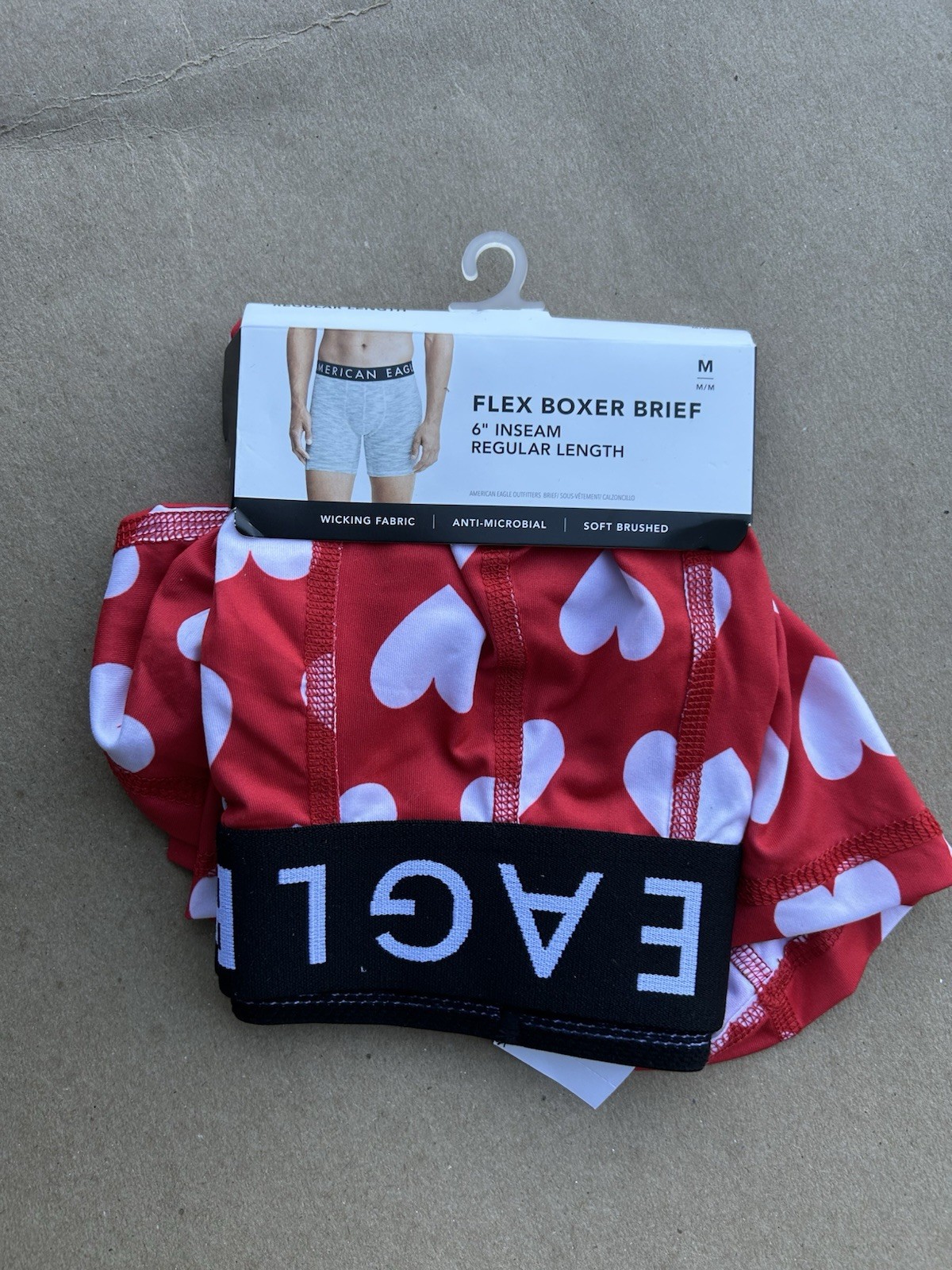 American Eagle Mens Flex BOXER BRIEF 6” Inseam REGULAR length Size M