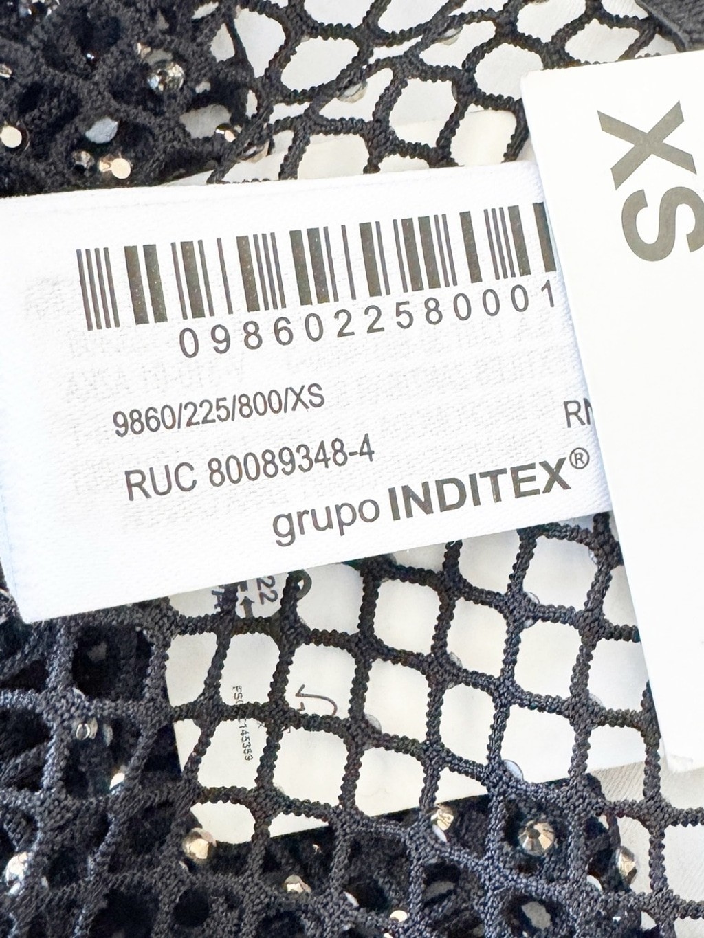 NWT Zara Rhinestone Shimmery Mesh Pants Black Size X-Small 9860/225