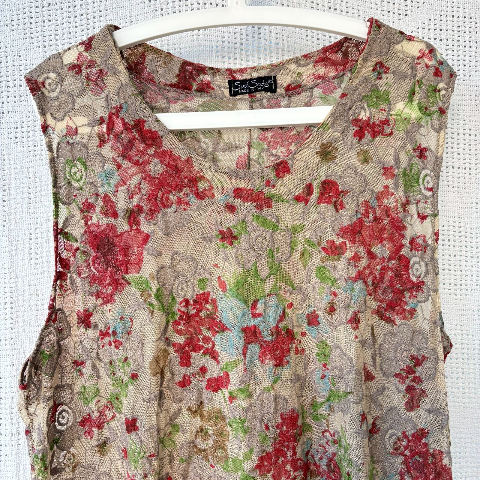 XXL – ITALY cotton LACE – semi SHEER – LAGENLOOK layering top – Fairy Whimsigoth