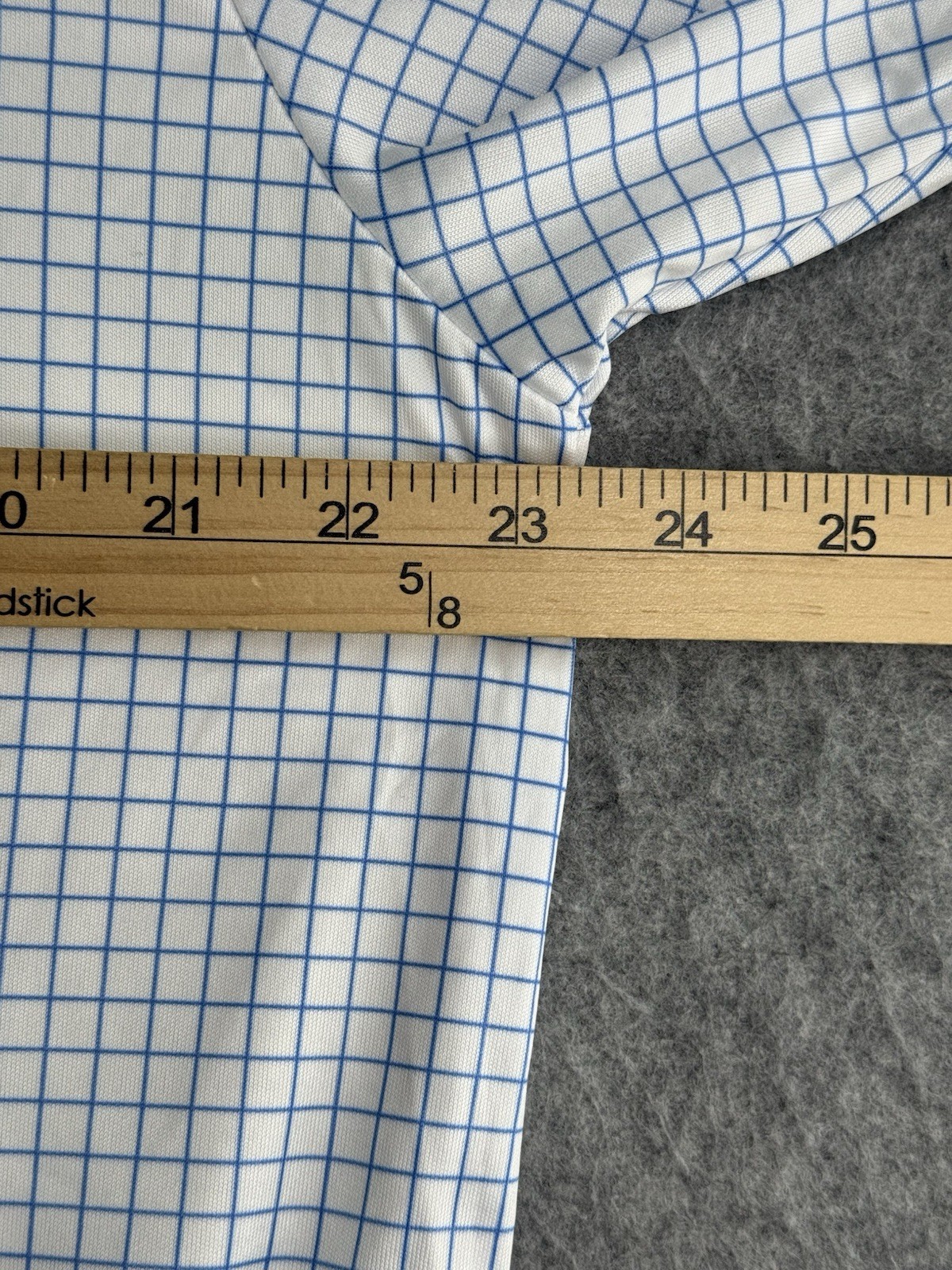 Collars & Co Polo Shirt Mens Large Relaxed Blue & White Check Dress Collar NWT