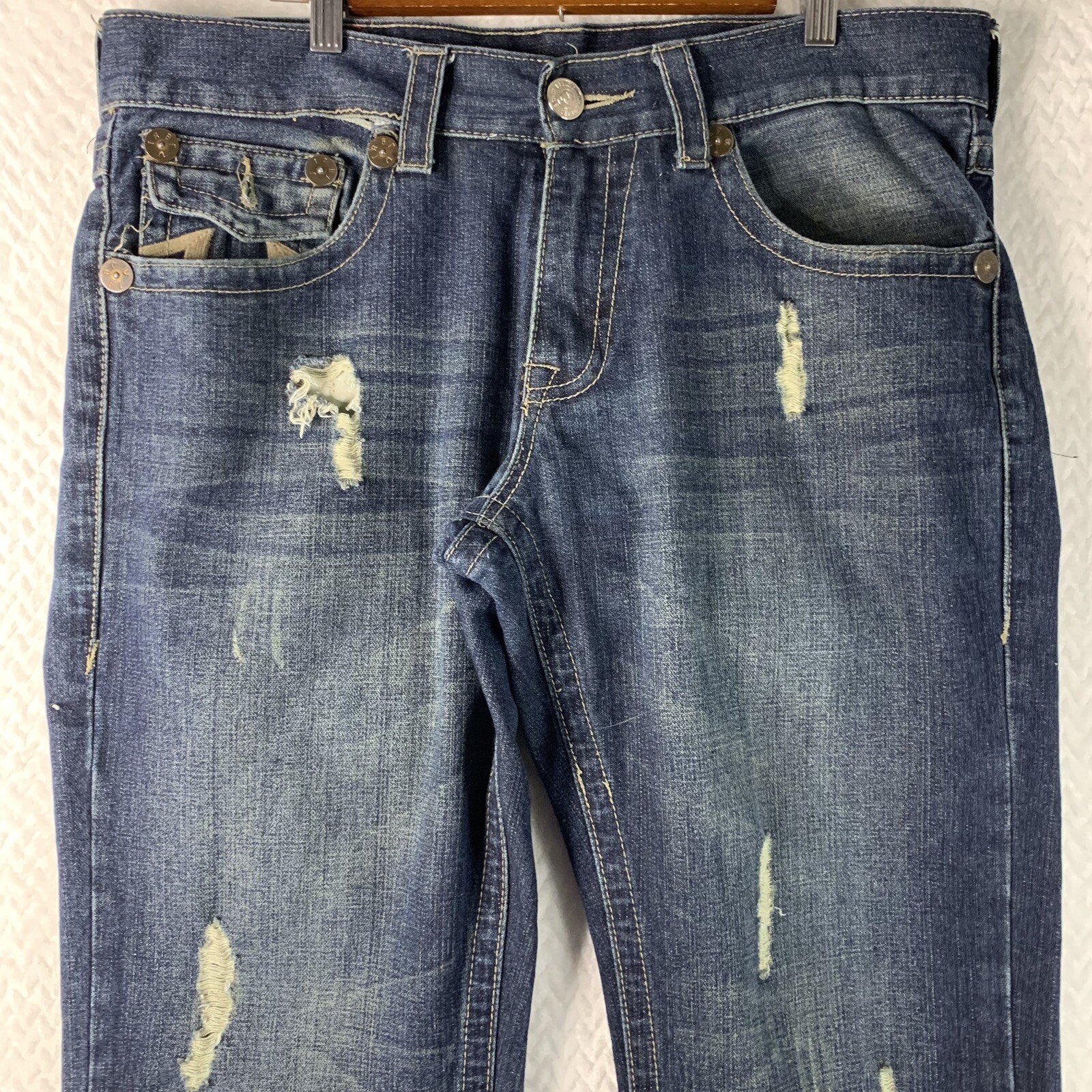 True Religion Jeans Mens Billy Straight Leg Size 36