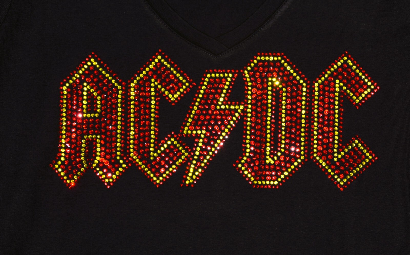 AC/DC rhinestone bling shirt or tank XS S M L XL XXL 1X 2X 3X 4X 5X