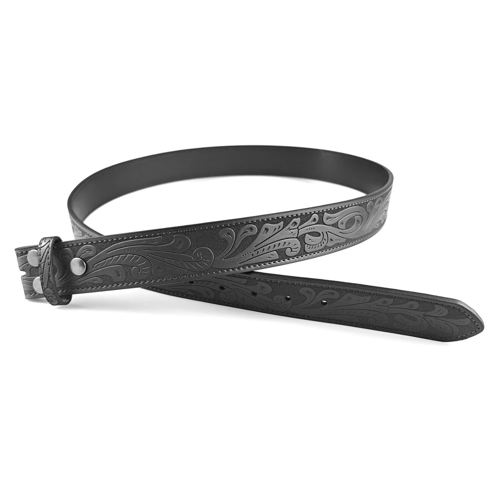 Western Belt Handmade Strap Men’s Full Grain Leather No Buckle Cowboy Rodeo Belt