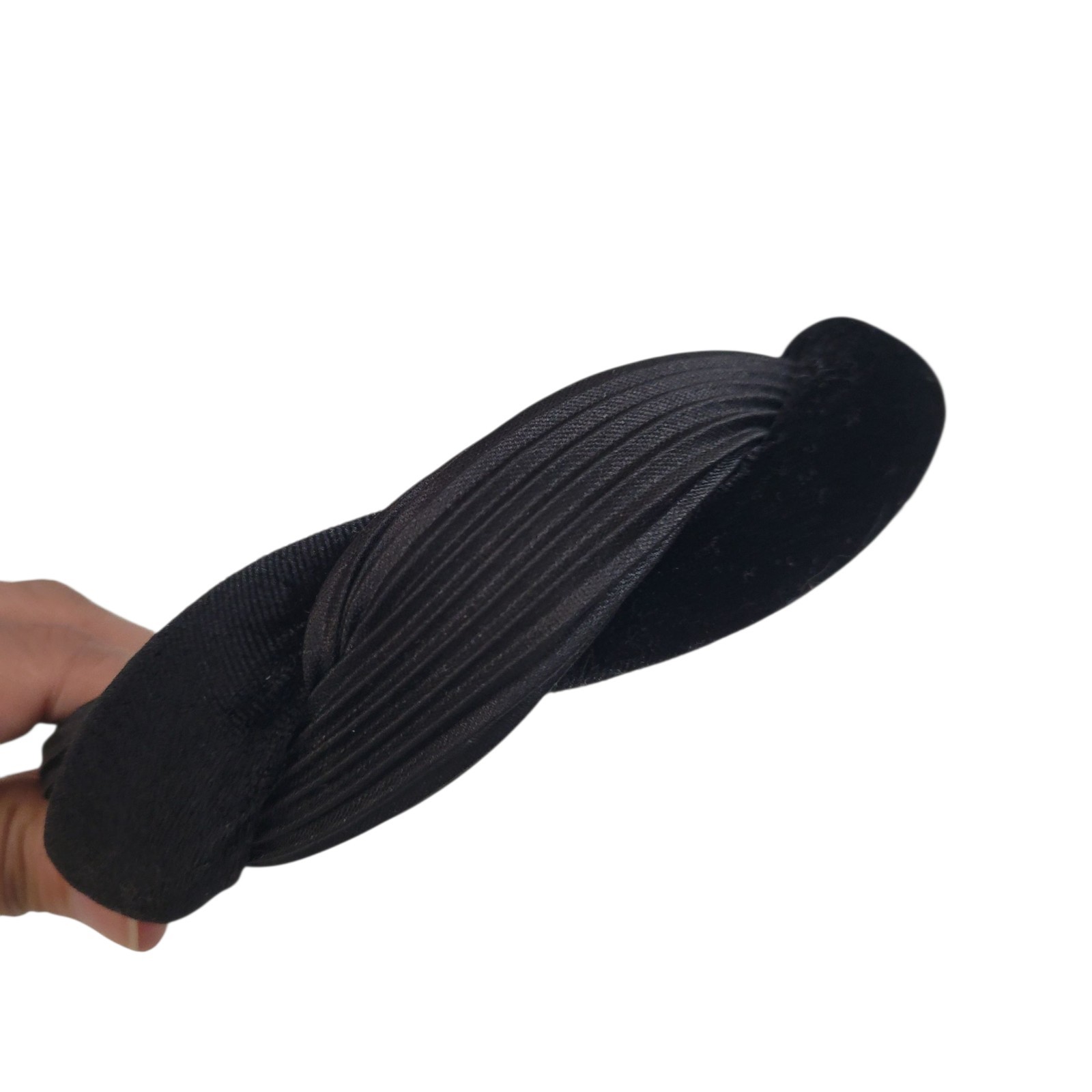 Unbranded Black Twisted Fabric Plastic Headband