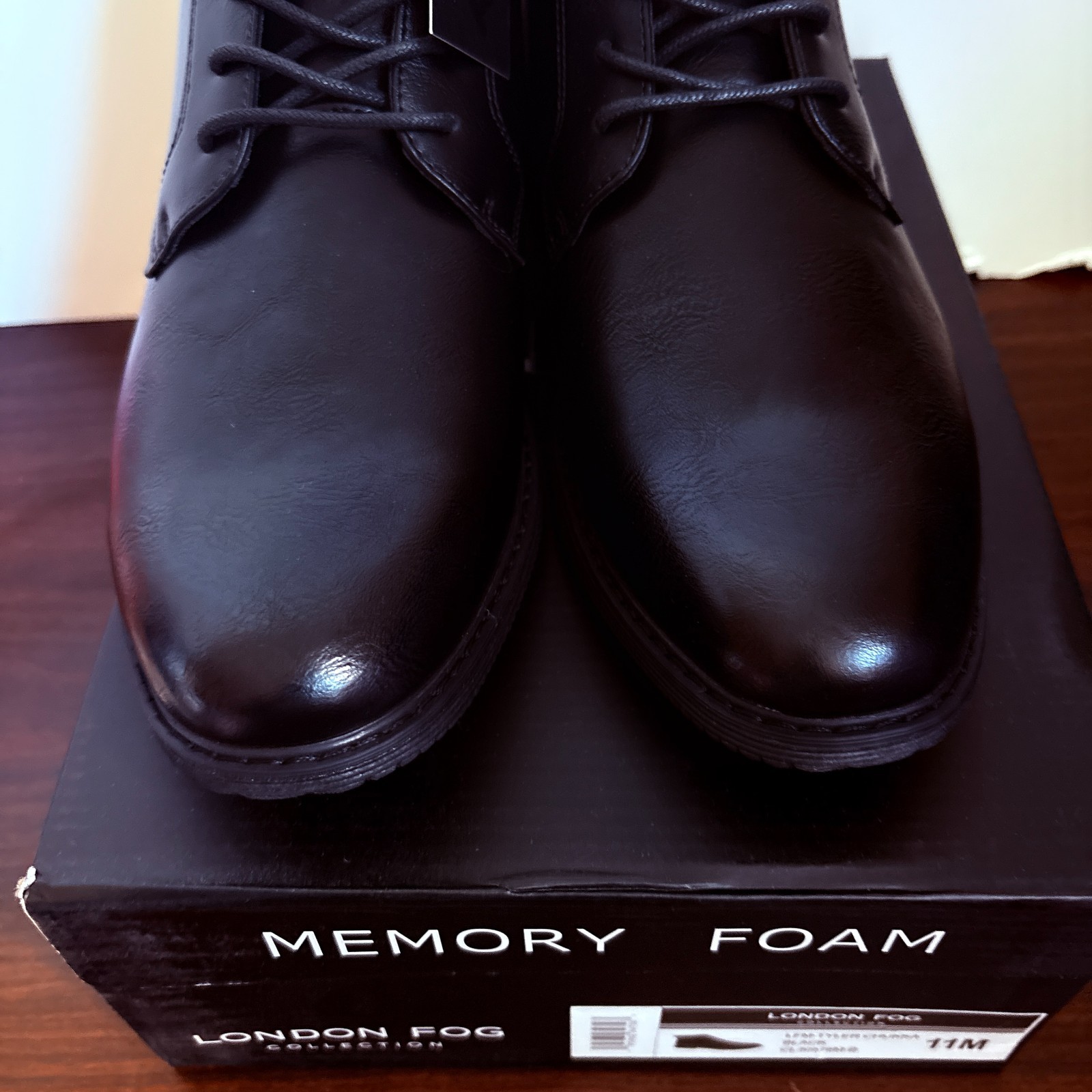 London Fog Collection Memory Foam LFM-Tyler Chukka Black Size 11M New NWT