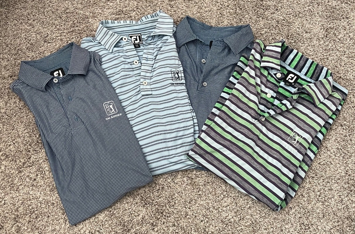FootJoy Golf Polo Shirts (Pack of 4) Men’s Size Small Multicolor TPC San Antonio