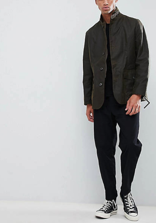BARBOUR LUTZ Waxed Jacket Olive Rugged Sophistication MSRP$520 British Luxury