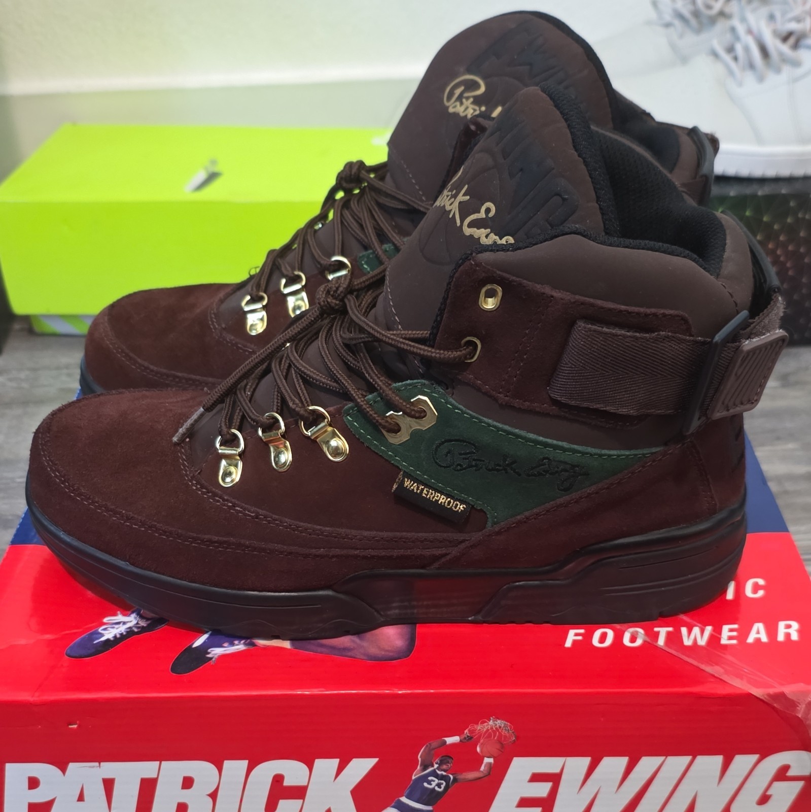 Ewing Waterproof Brown Suede Hiking Boots Men’s US 10.5 EU 44.5 Ankle