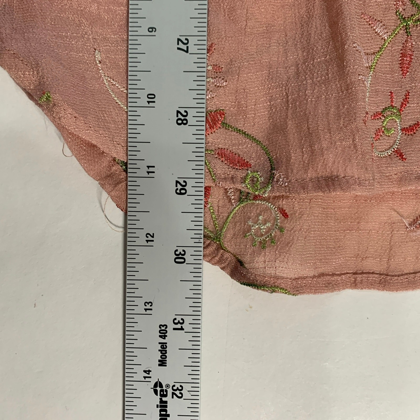 Fig And Flower Pink Floral Embroidered Blouse Shirt Boho Hippie Tunic L NEW