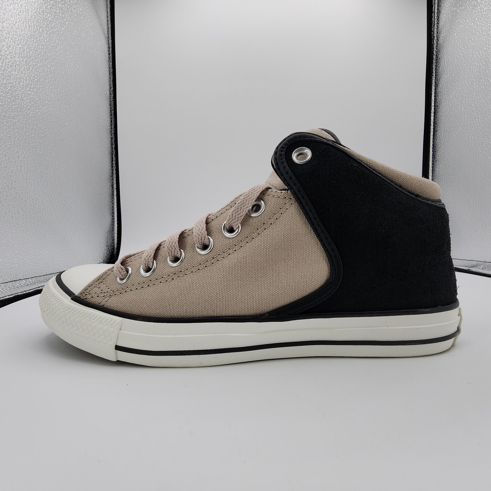 Converse Chuck Taylor High Street Mid Shoe Mens 8 / Womens 10 Grey Black NEW