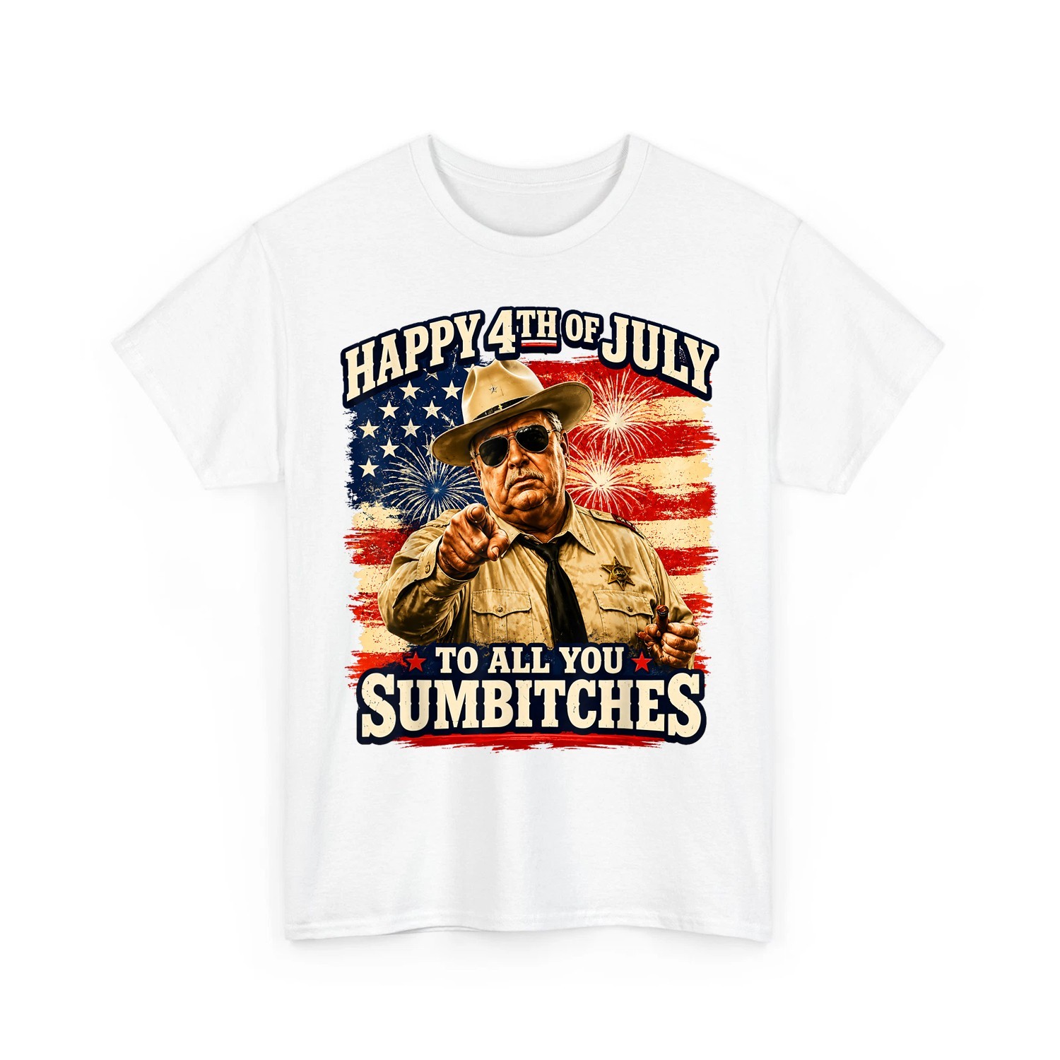 Happy 4th Of July To All You Sumbitches Shirt Retro Smokey And The Bandit Funny