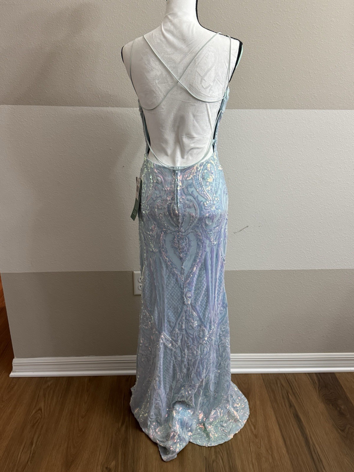 Light Blue Sequin Formal/Prom Dress – Size 13