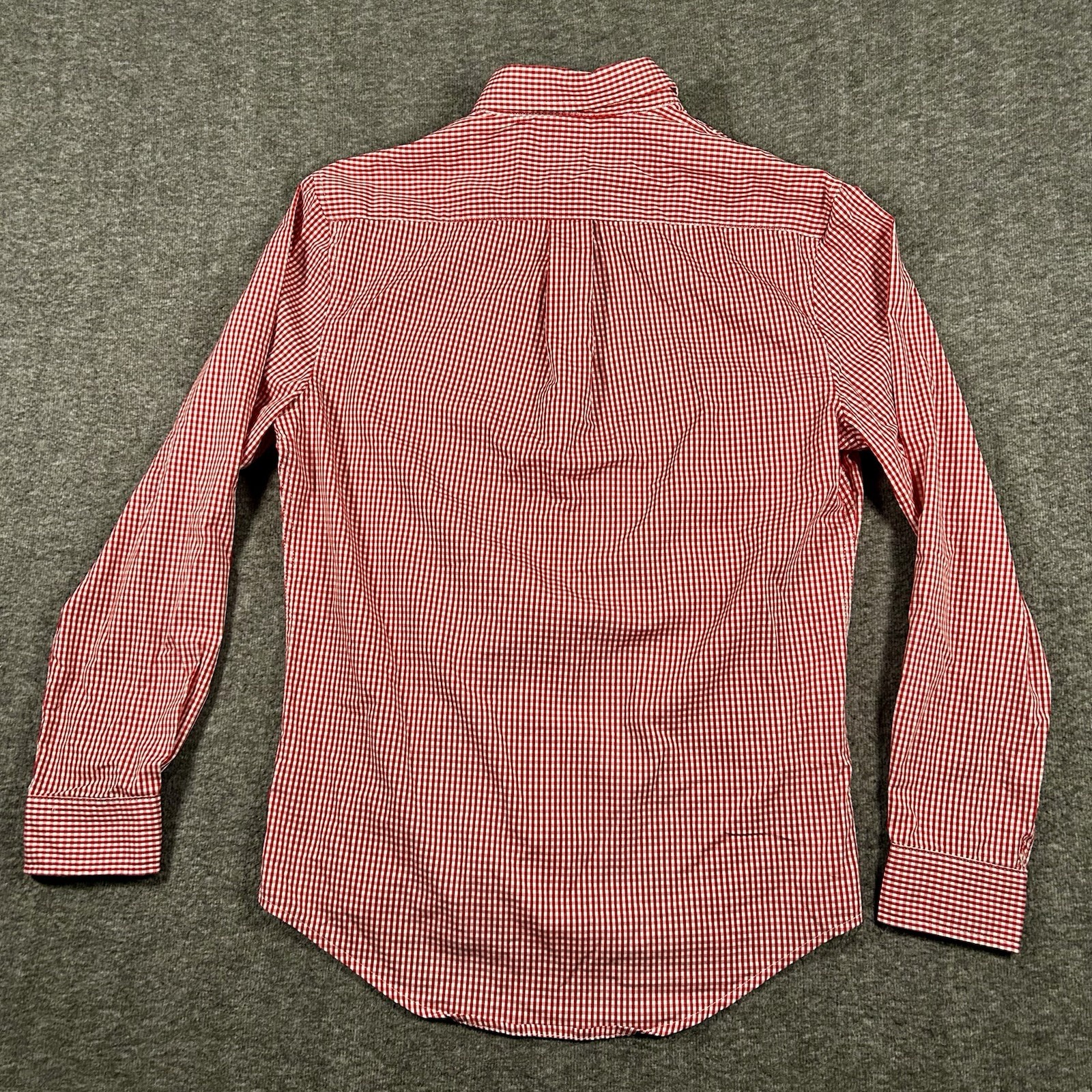 Ralph Lauren Button Down Mens Small Classic Fit Gingham Red White Lightweight LS