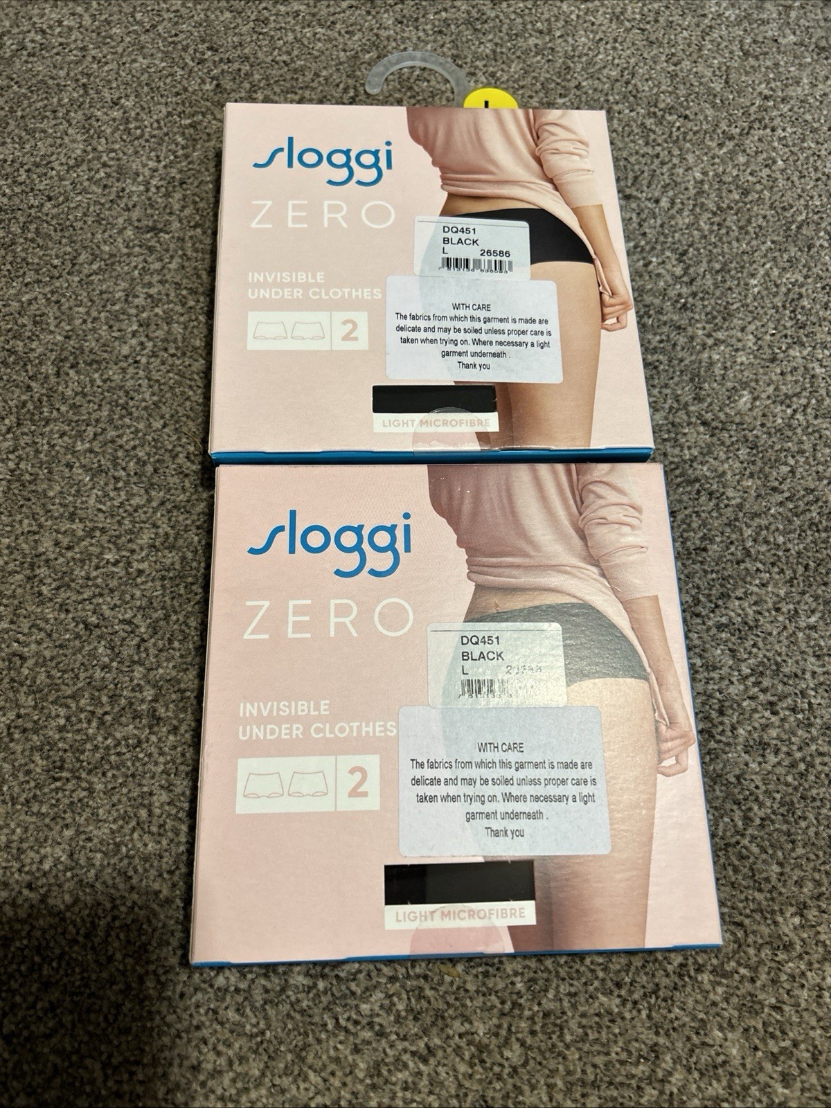 Sloggi Women’s Zero Feel Microfibre Short Knickers 4 Pack Invisible Black Large