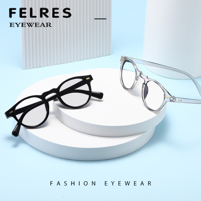 Round Photochromic Reading Glasses For Men Fashion Outdoor Presbyopic Sunglasses