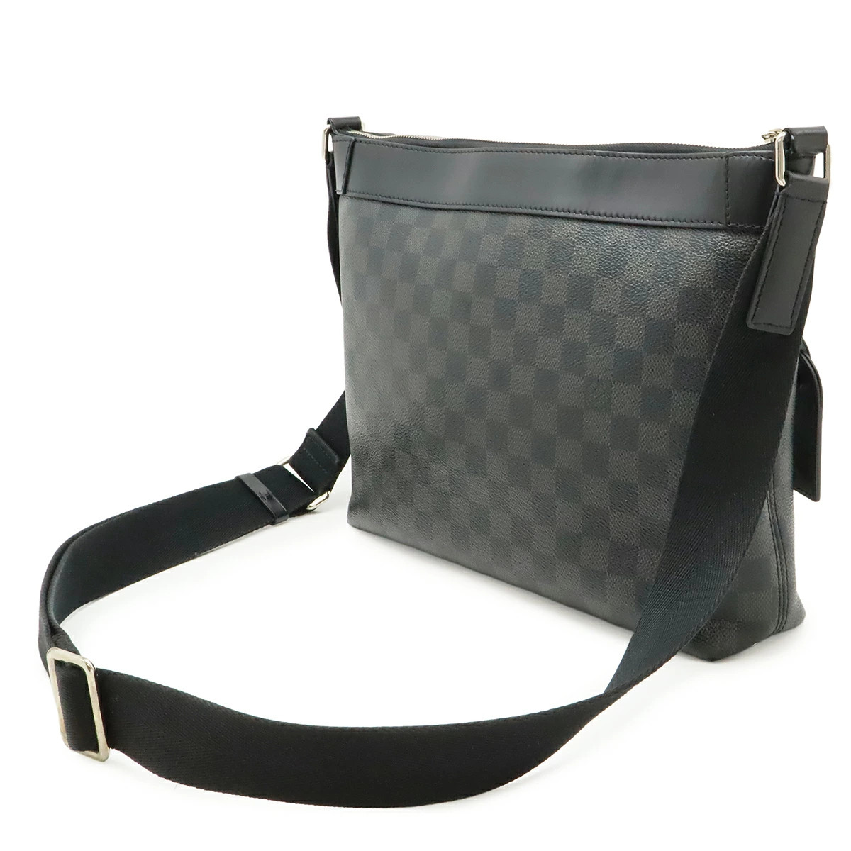 Louis Vuitton Damier Graphite N40003 Shoulder Bag Check Canvas Black #BLB1828