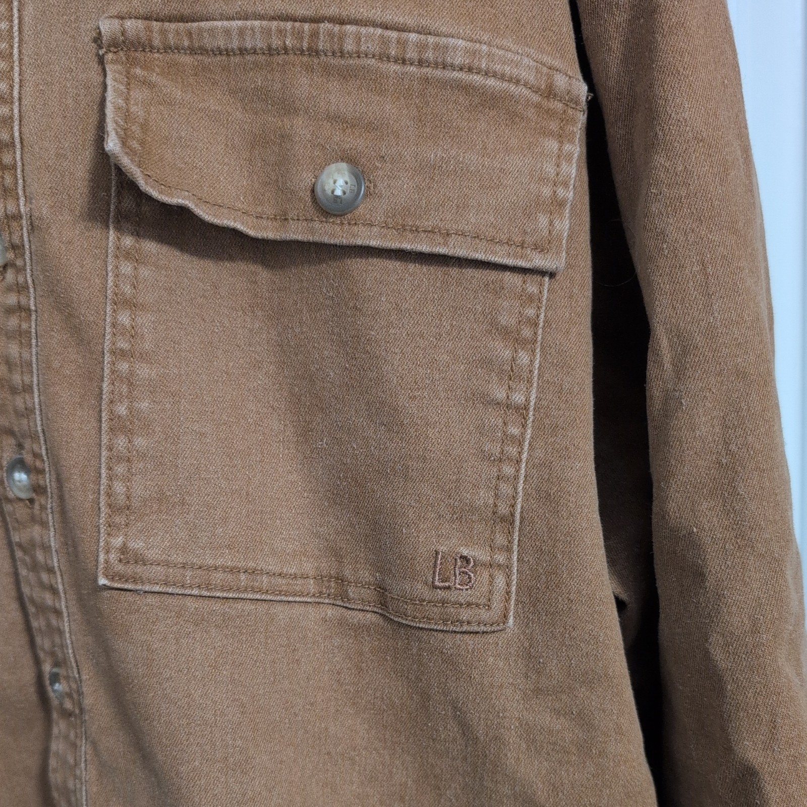 New Without Tags Little Bipsy Shacket Mens XL Brown Hooded Shirt/Jacket