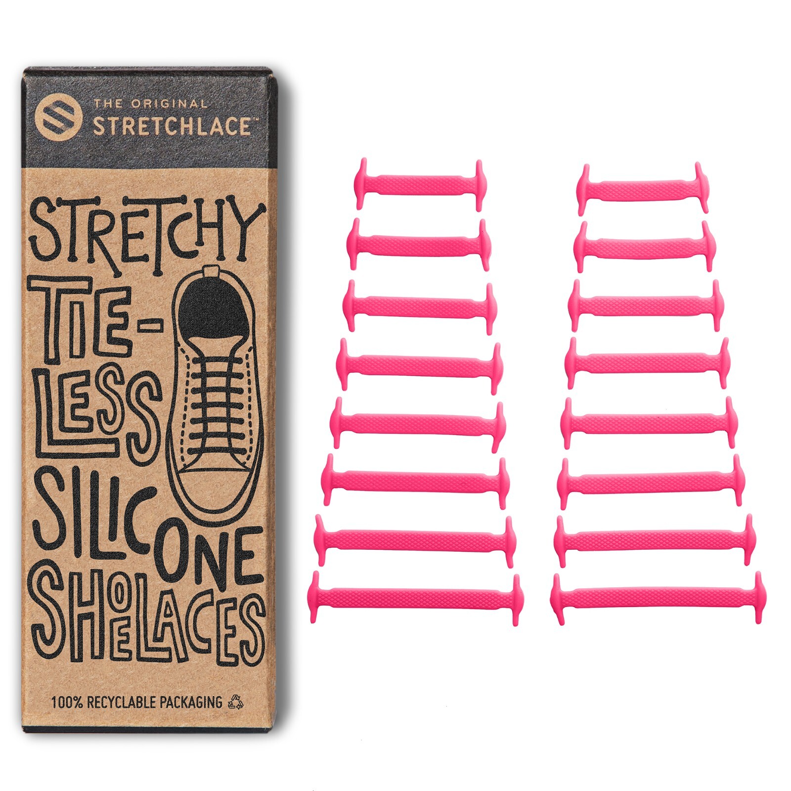 Elastic Shoe Laces Stretchy No Tie Silicone Shoelaces for Kids and Adult