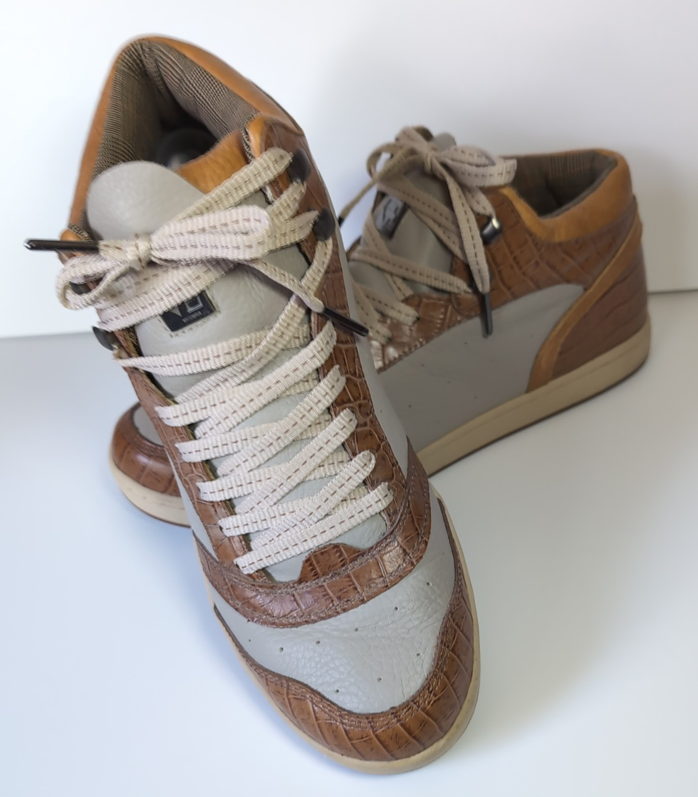 Vintage ’06 Etnies Plus Mens Mid Hi Faux Croc Shoes Sz 13 (Fits 10 1/2 E) EUC