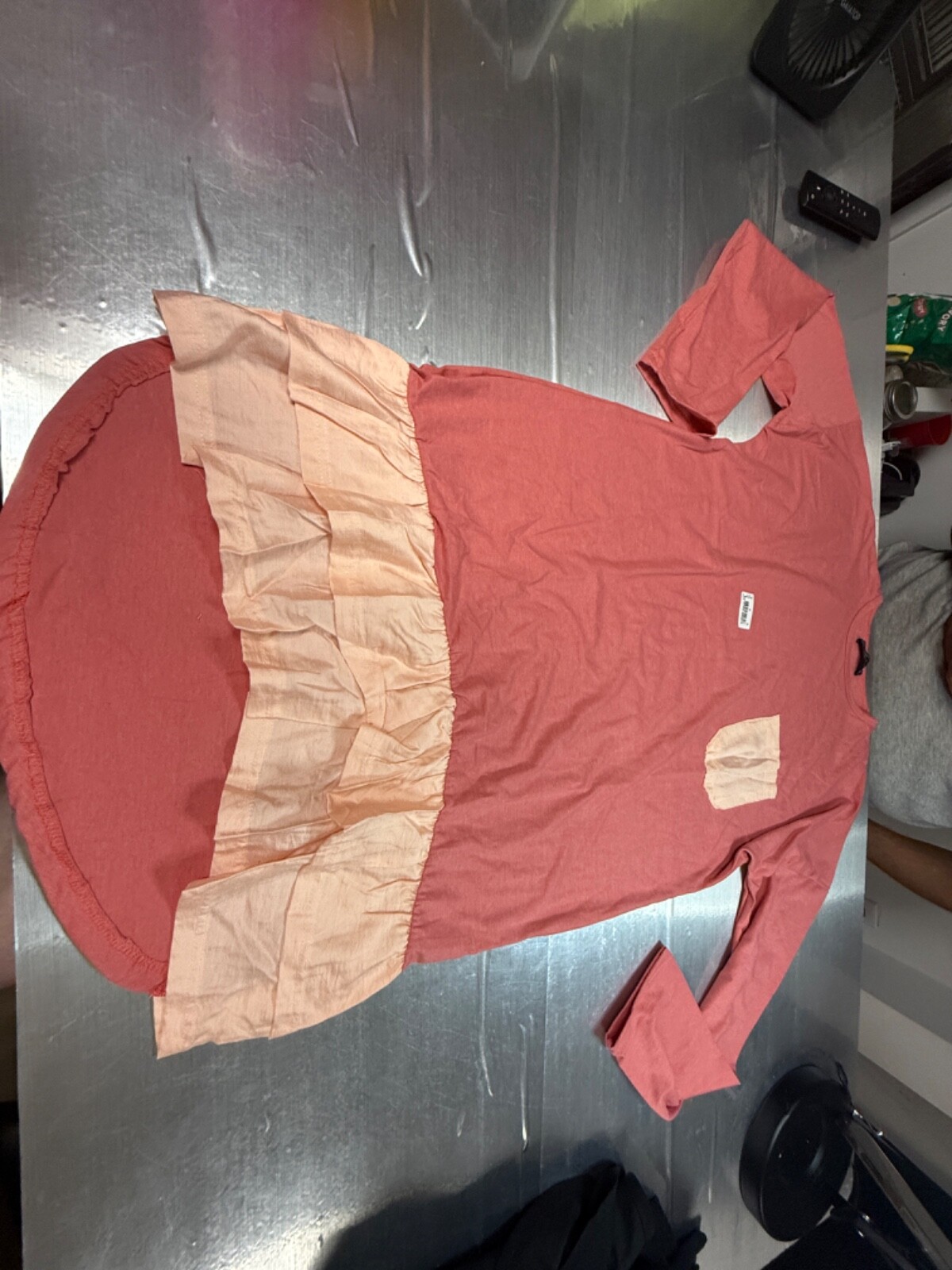 Elevate Your Style: Siyah Inci Salmon Ruffle Top – NWT Medium