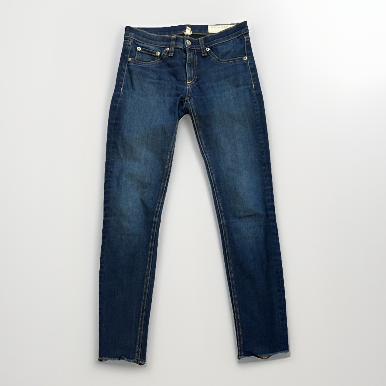 Rag & Bone Skinny Jeans Raw Hem Dark Wash Denim Women’s 26