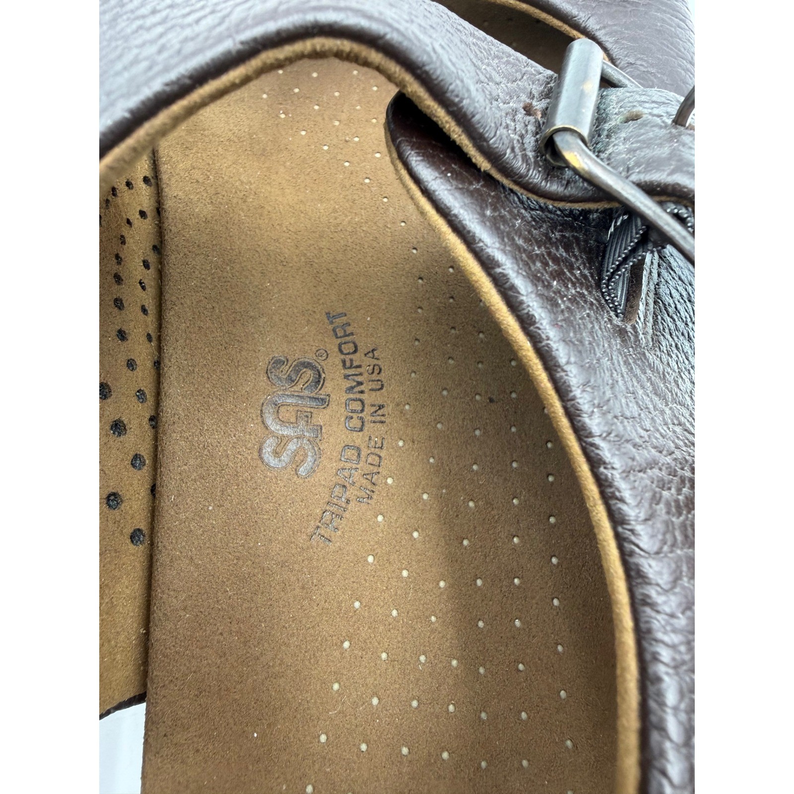 SAS Bravo Sandals Men 11.5M Dark Brown Leather Comfort Adjustable Buckles USA