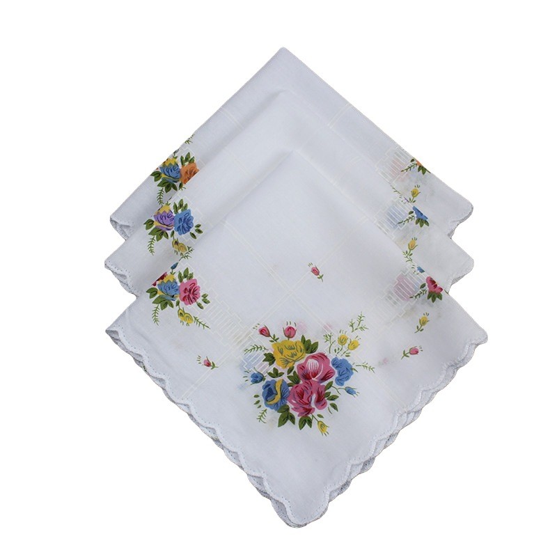 Mixed Lot 20 Square Hanky Cotton Vintage style floral Handkerchiefs Women 11.8“