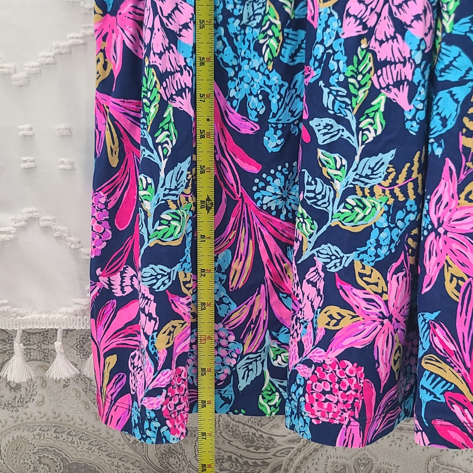 Lilly Pulitzer Orla Maxi Dress Aegean Navy Calypso Coast XL Resort wear Vacay