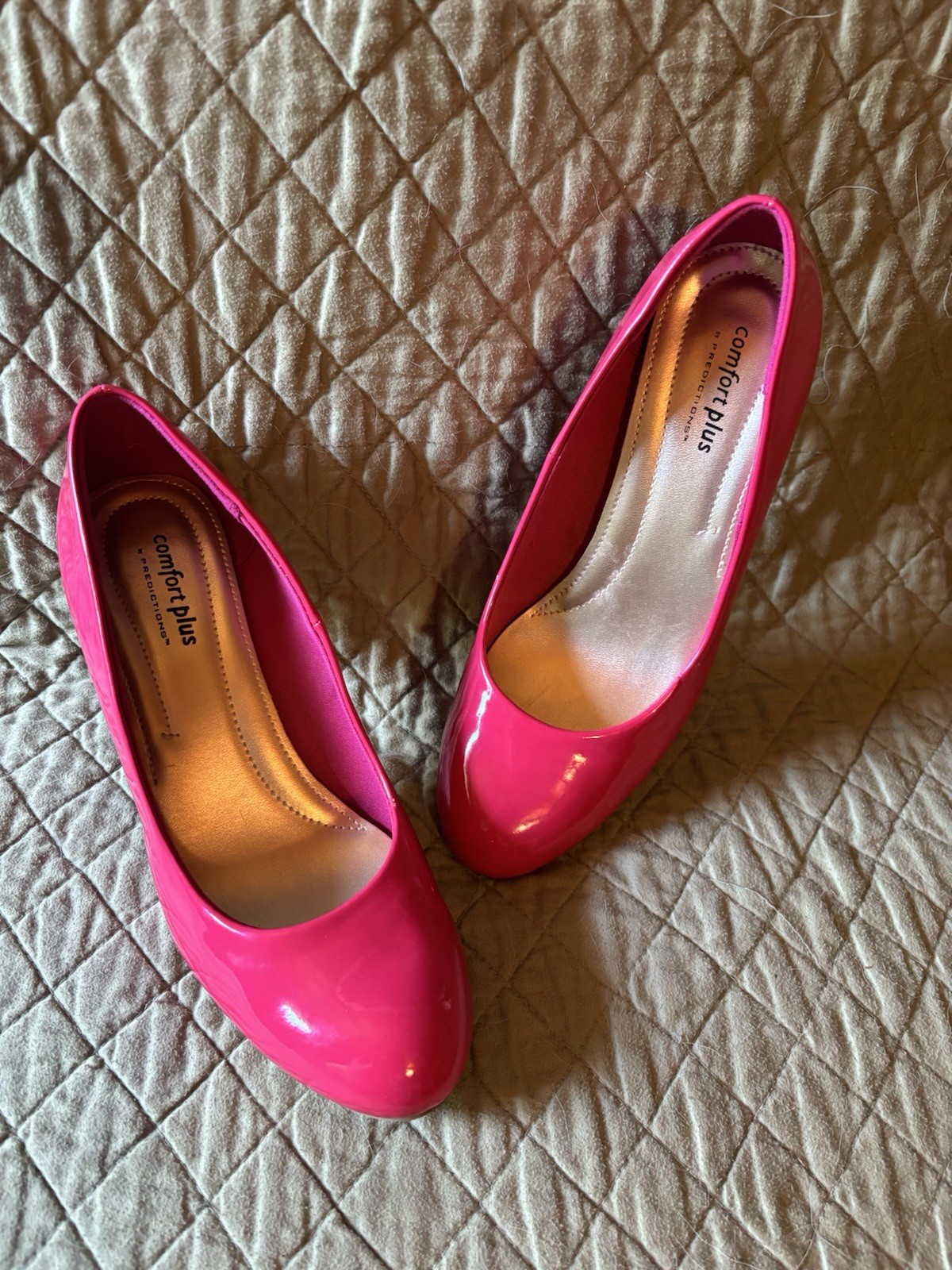 Comfort Plus by Predictions Karmen Women Pump 8 Work Dress Hot Pink Patent Heel