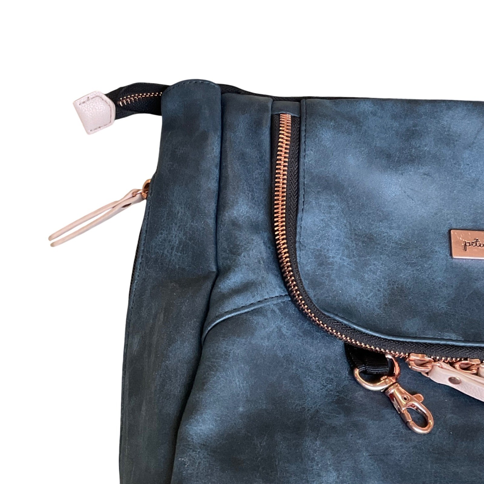 Petunia pickle bottom Pivot Pack indigo blush diaper bag backpack leather vegan