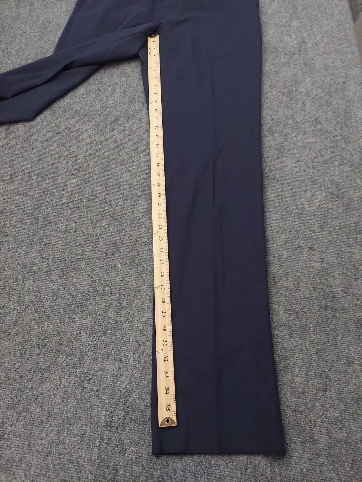 Ballin Pants Mens 35 Blue Super 120s Wool Dunhill Comfort Eze Unhemmed NWT