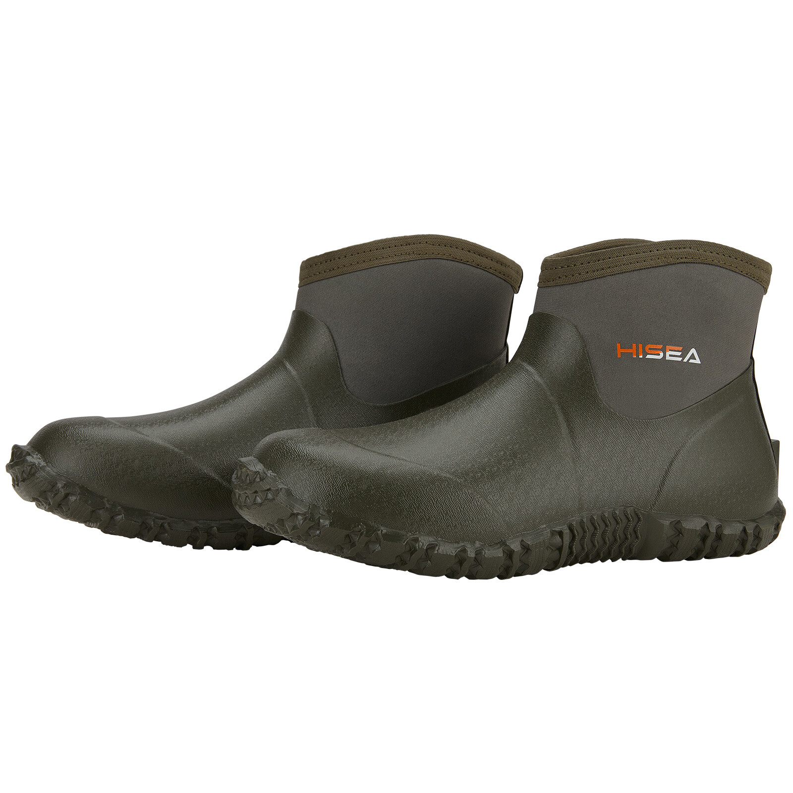HISEA Men Ankle Rain Boot Neoprene Waterproof Non-Slip Yard Working Garden Shoes
