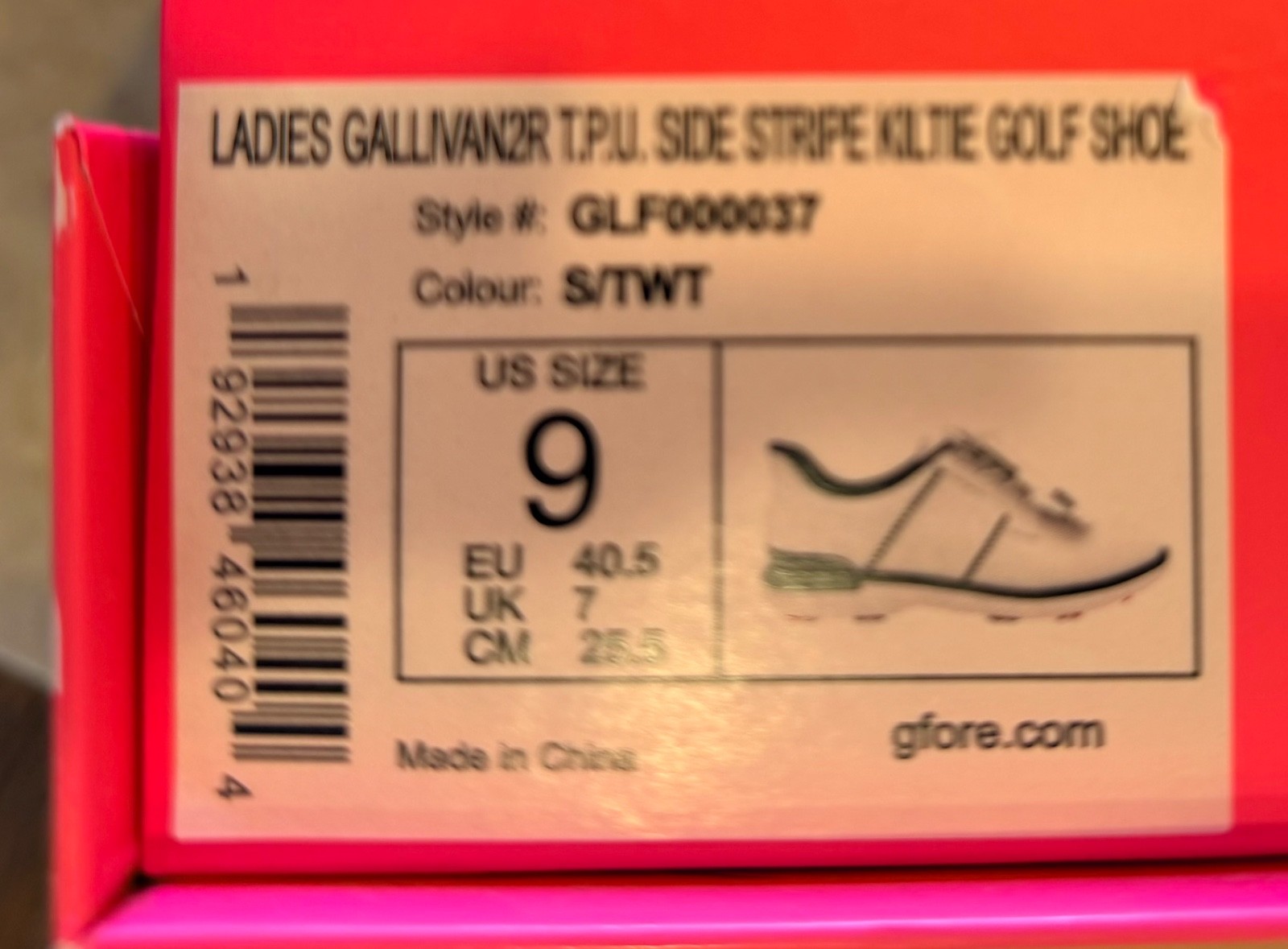 G/Fore Gfore G4 Gallivan2r Golf Shoes Sneaker⛳️ LADIES US 9 ⛳️ Blue Kiltie