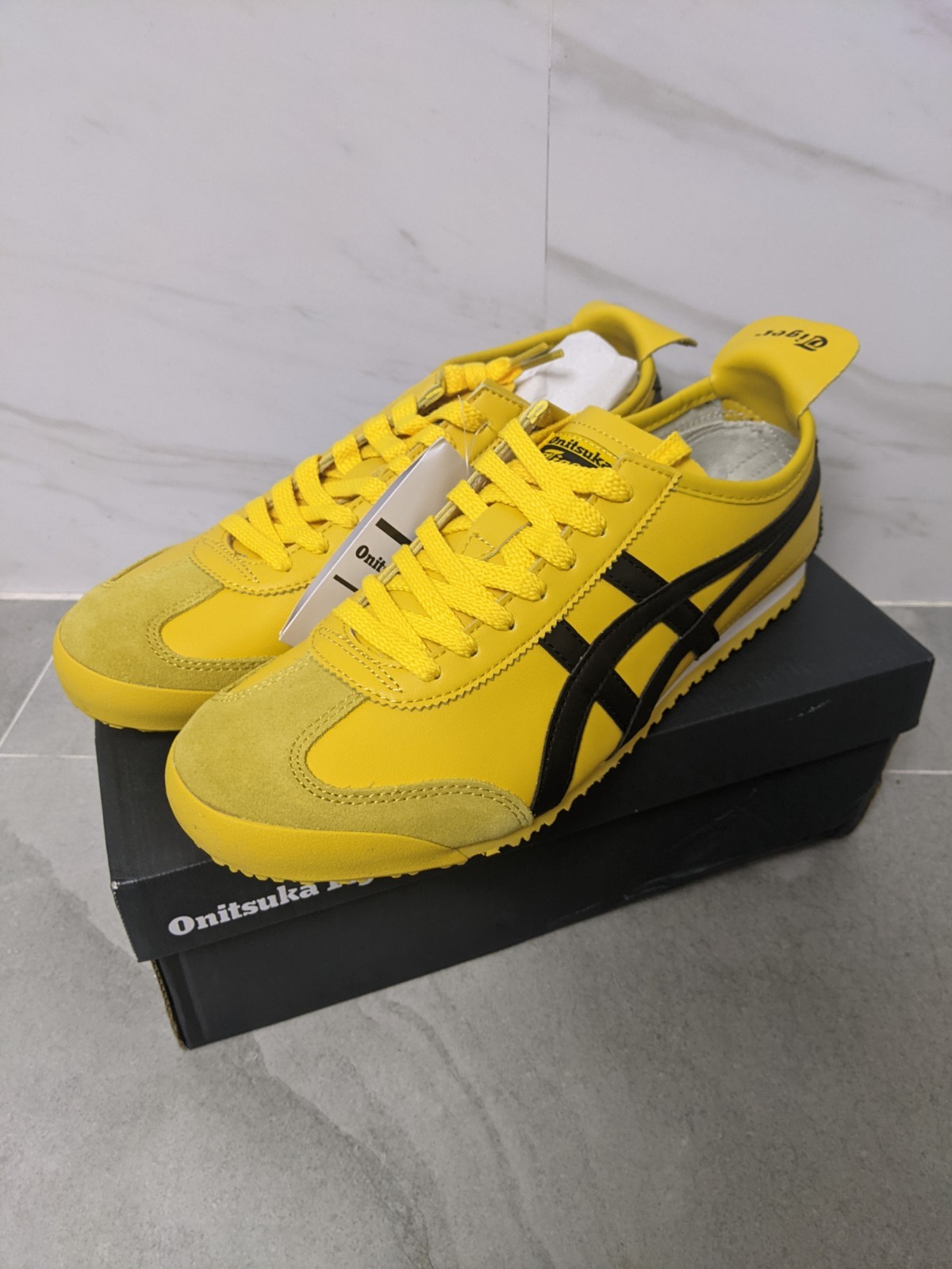 Onitsuka Tiger Mexico 66 Yellow Black Low Top Sneakers Shoes Unisex