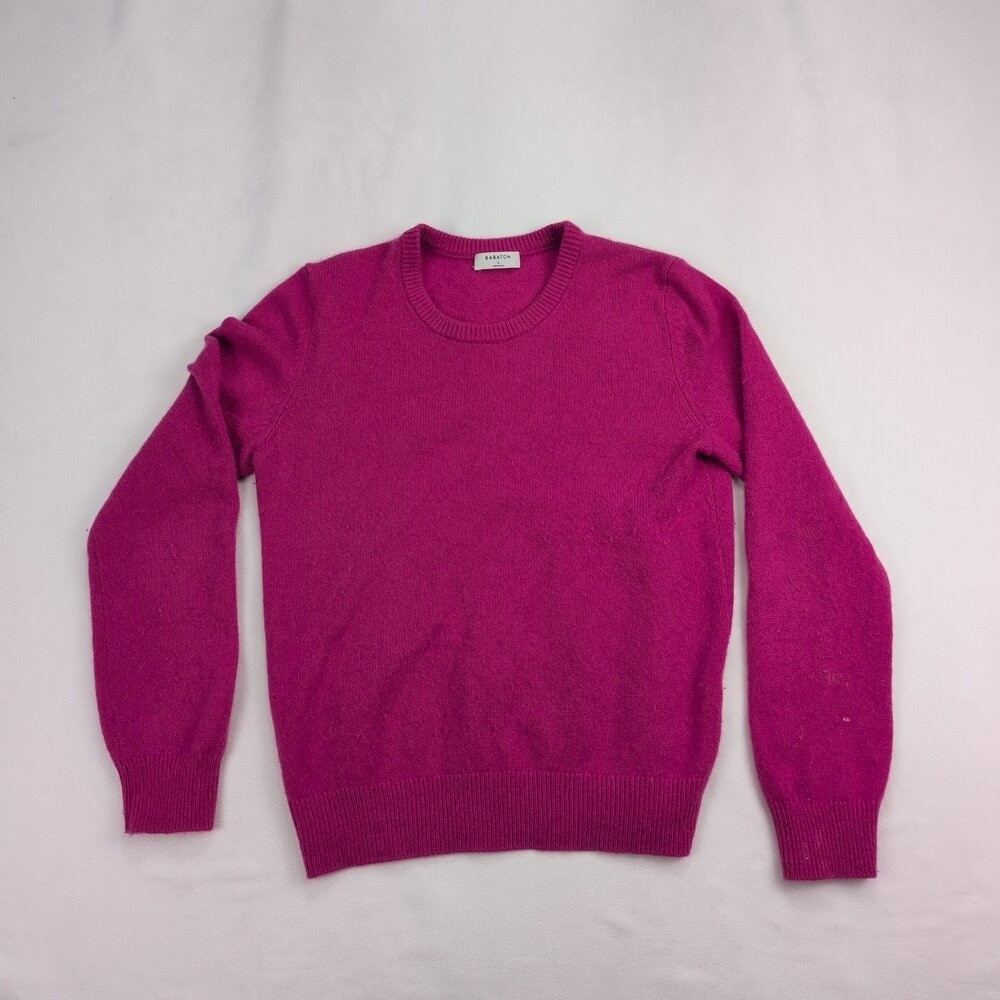 Babaton Cashmere Crewneck Sweater L – Fuchsia