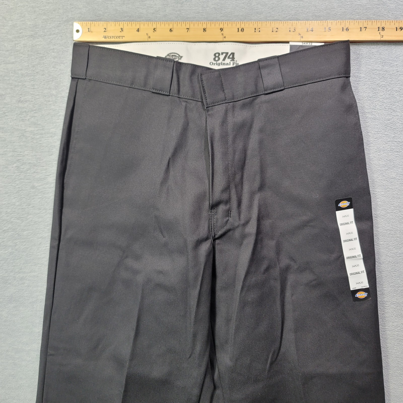 Dickies Pants Mens 34×32 Black 874 Original Fit Work Pant Straight Leg Logo NWT