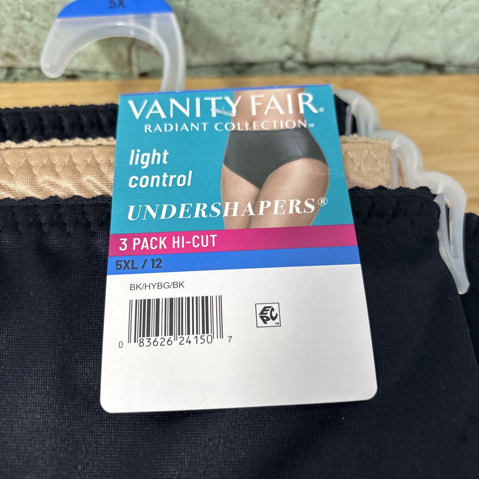 NWT 5XL/12 Vanity Fair Radiant Undershapers PLUS Light Control Brief 3 Pk Women