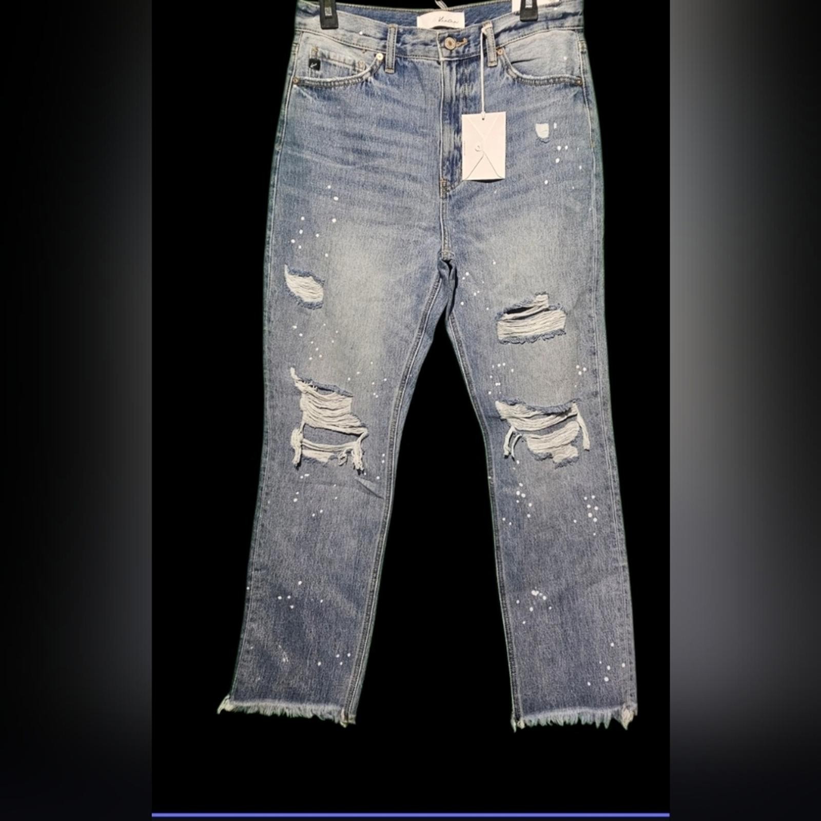 KanCan NWT Light Blue Distressed High Rise Slim Straight Waist 29 Inseam 29