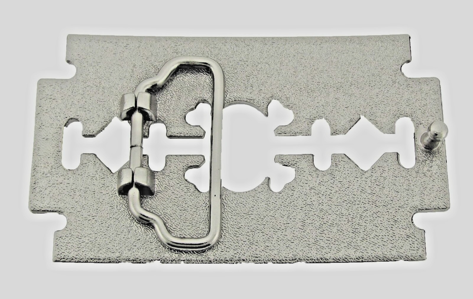 New Silver Razor Blade Barber Gift Belt Buckle Punk Hip Biker Cutter Rock Gothic