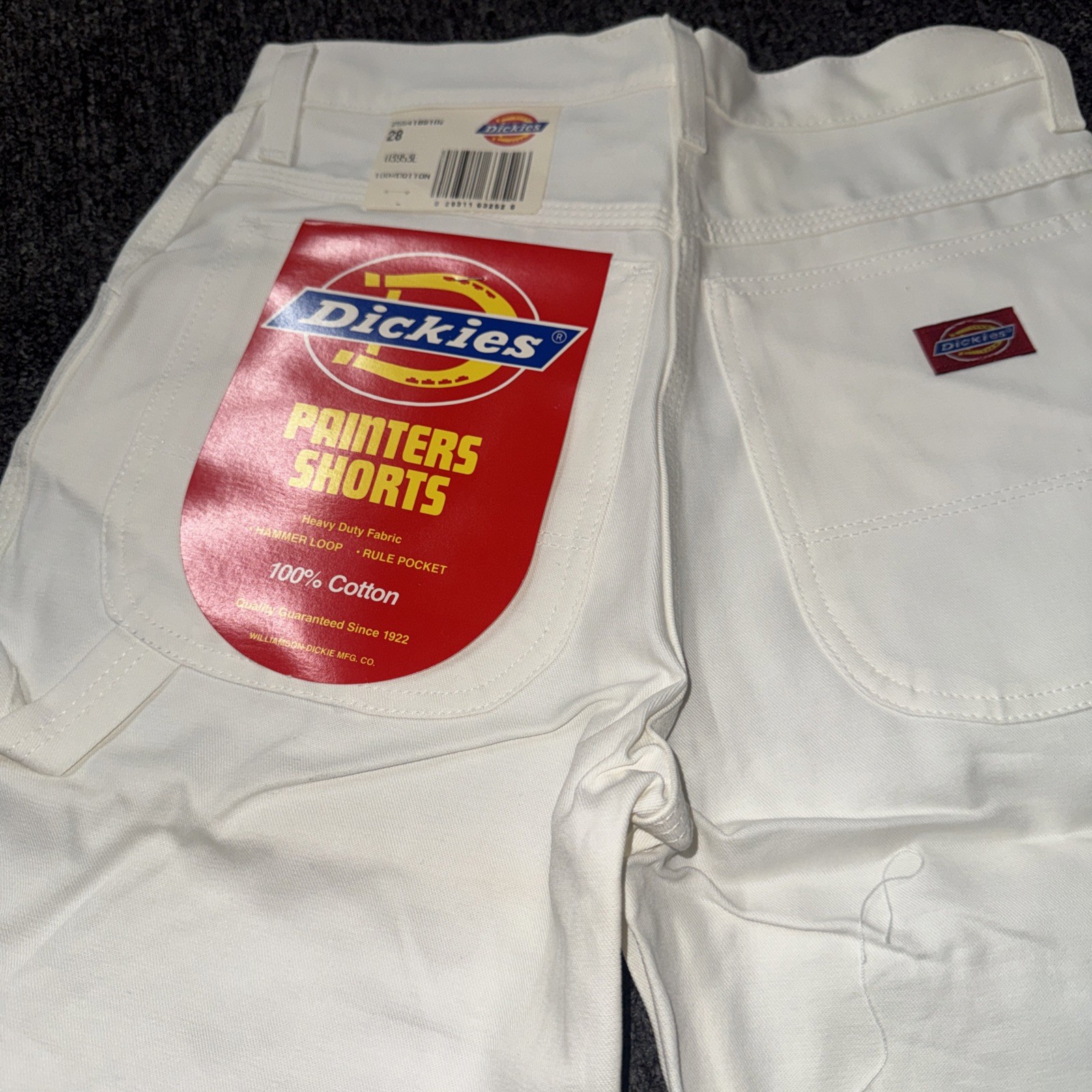 Dickies White Sherwin Williams Painters Shorts Carpenter Utility Style Sz 28