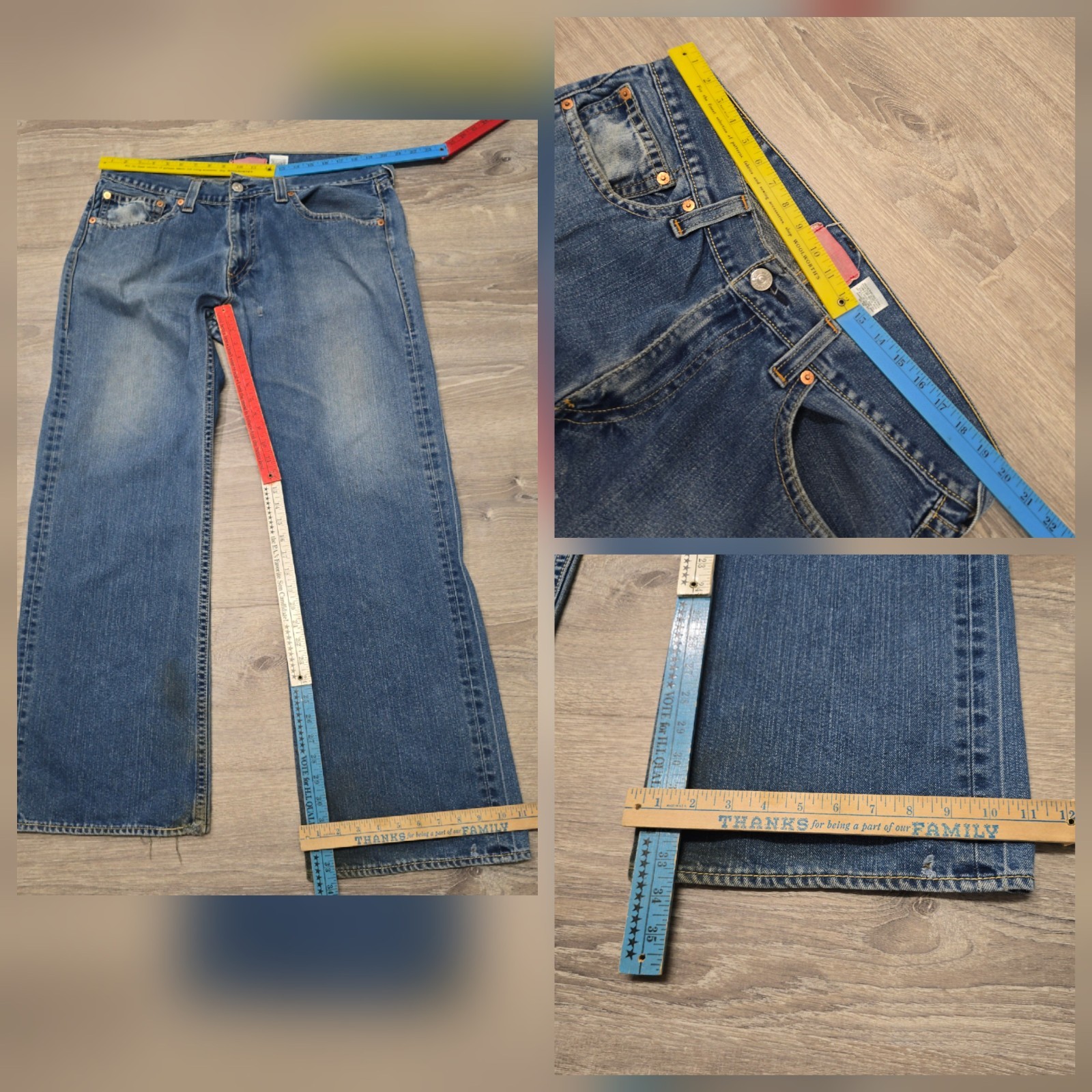 Vintage Levis Type 1 Jeans Loose Fit Blue Denim Red Tab 38×34 Quality Never Goes